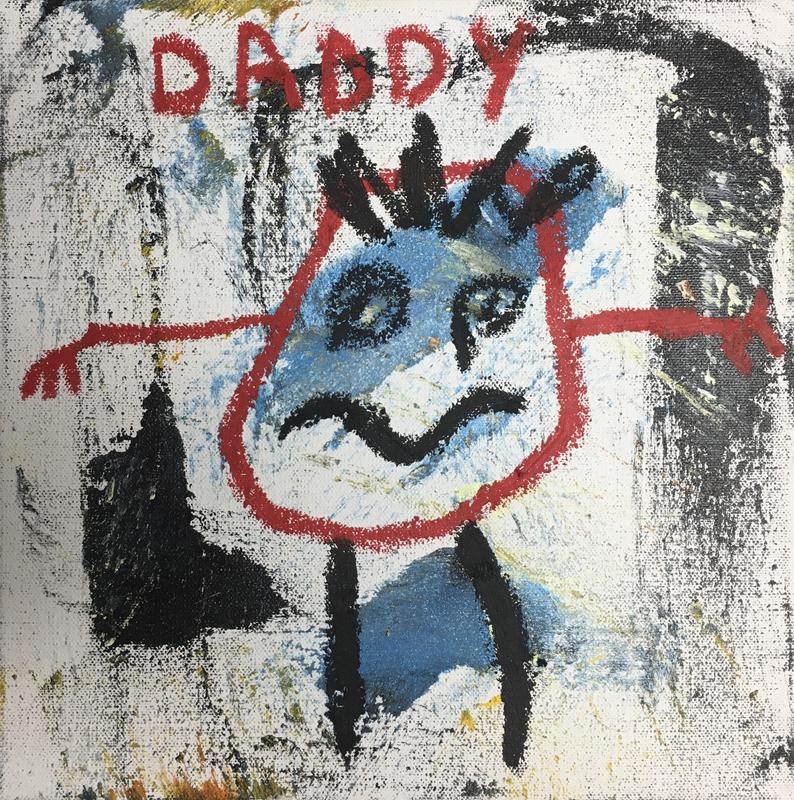 A painting based on a drawing done by my four-year old son.