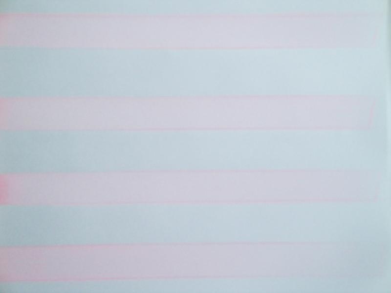 A painting of pink horizontal lines